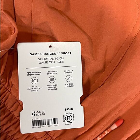 Athleta shorts, GAME CHANGER 4" SHORT SHORT DE 10 CM, NWT - Picture 2 of 2